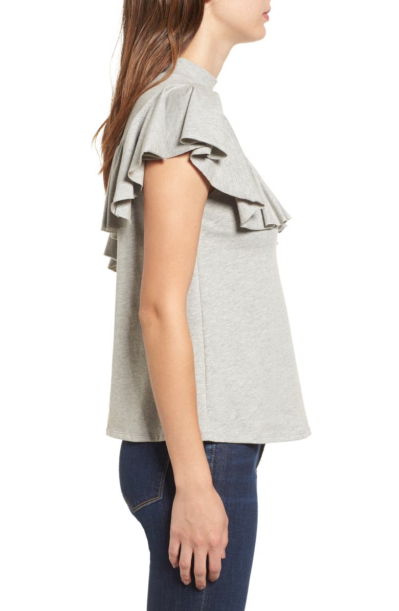 BP. Asymmetrical Ruffle Tee, Alternate, color, 