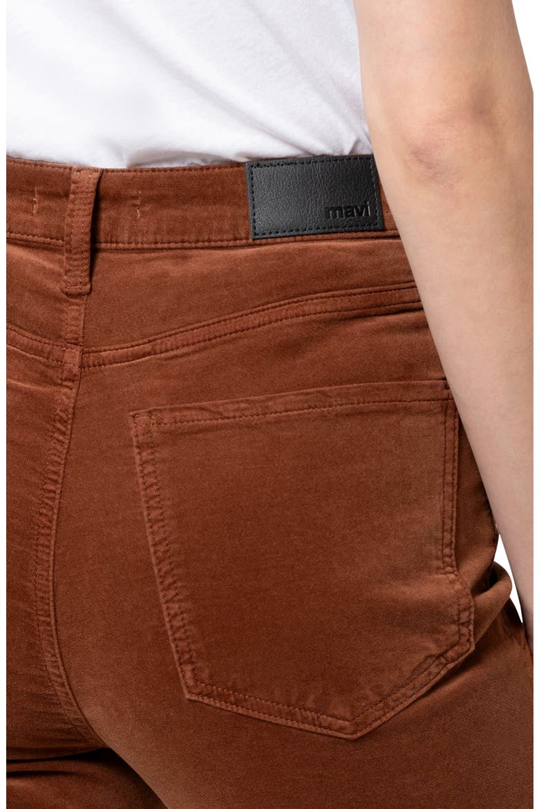 Los Angeles High Waist Flare Leg Velvet Pants, Alternate, color, BROWN VELVET