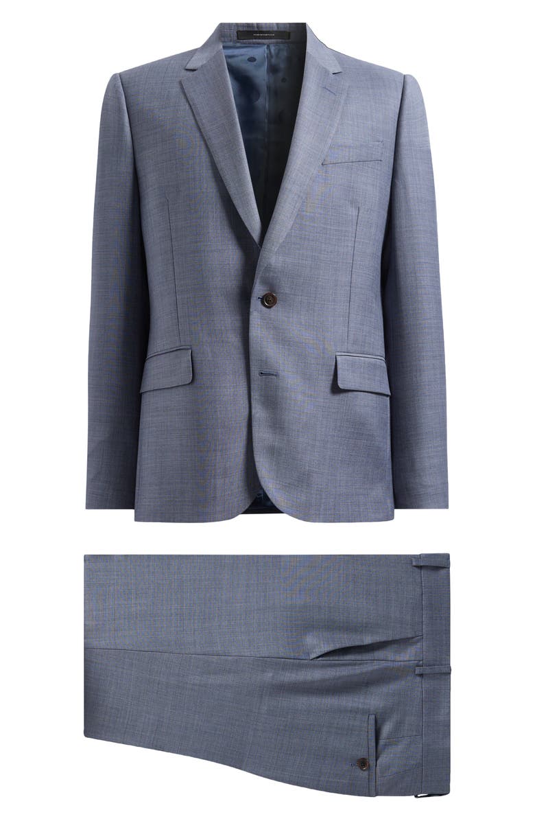 Paul Smith Tailored Fit Two Button Wool Suit, Main, color, Light Blue