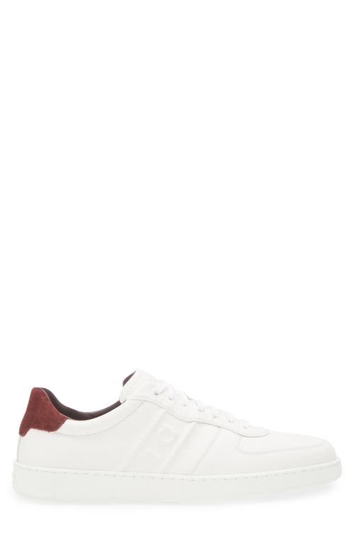 Ferragamo Men White Leather Adam Low-top Sneakers