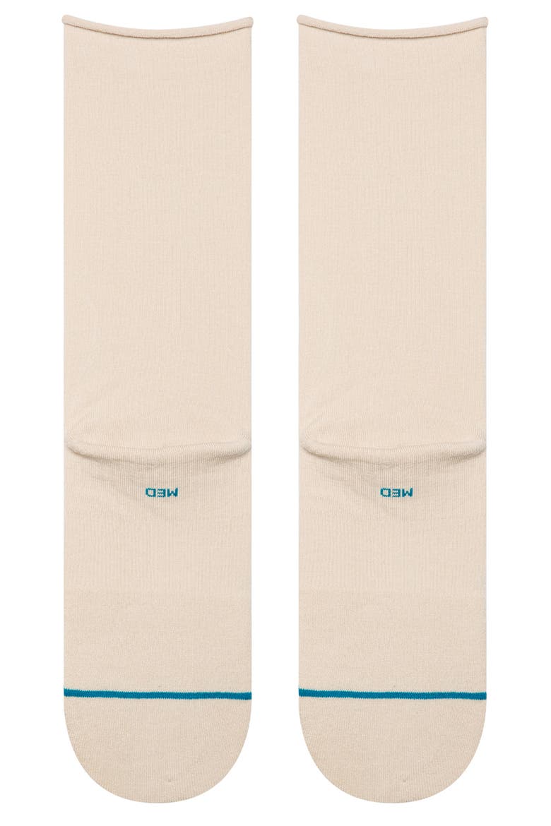 Rolled Crew Socks, Alternate, color, OATMEAL