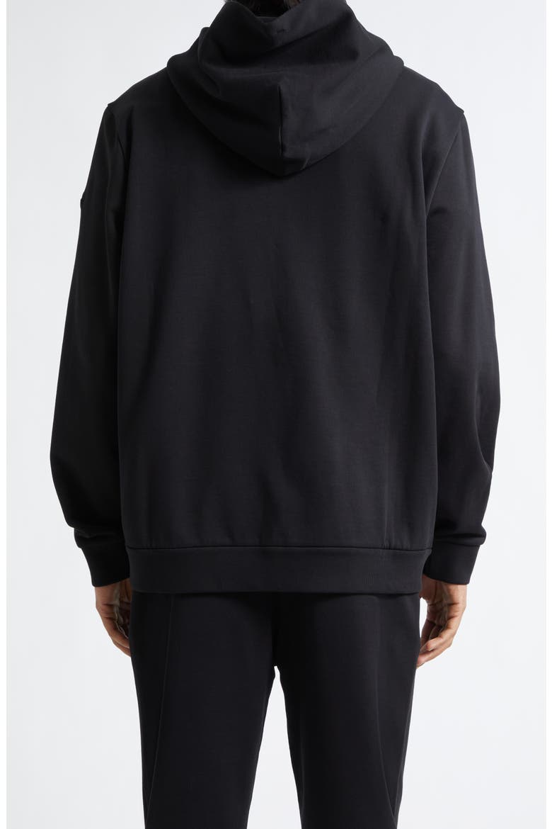 Cotton Zip Hoodie, Alternate, color, BLACK