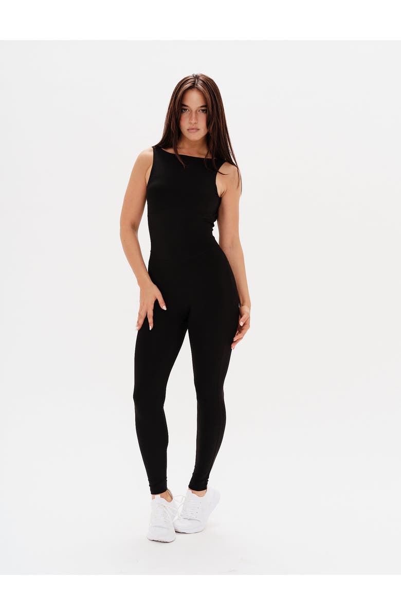 REVYVE ACTIVE Boatneck Jumpsuit, Main, color, Black