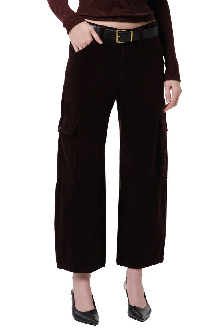 Thassos Twisted Seam Utility Corduroy Wide Leg Pants, Main, color, BARRISTER DARK BROWN