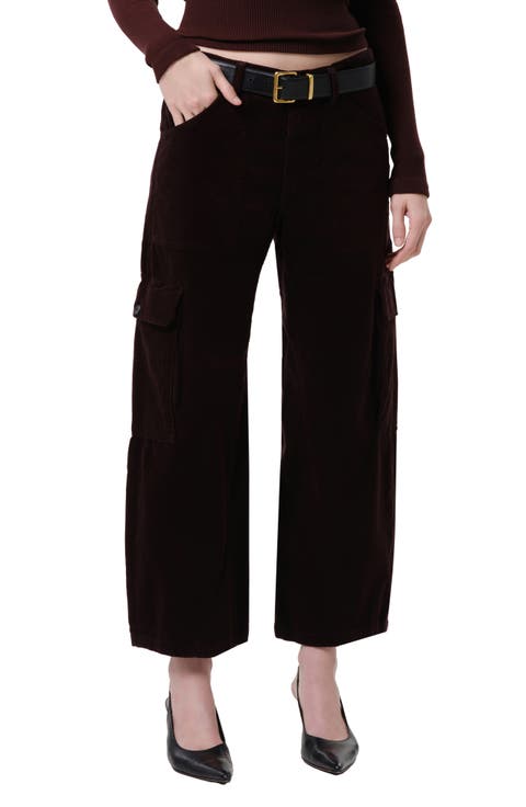 Thassos Twisted Seam Utility Corduroy Wide Leg Pants