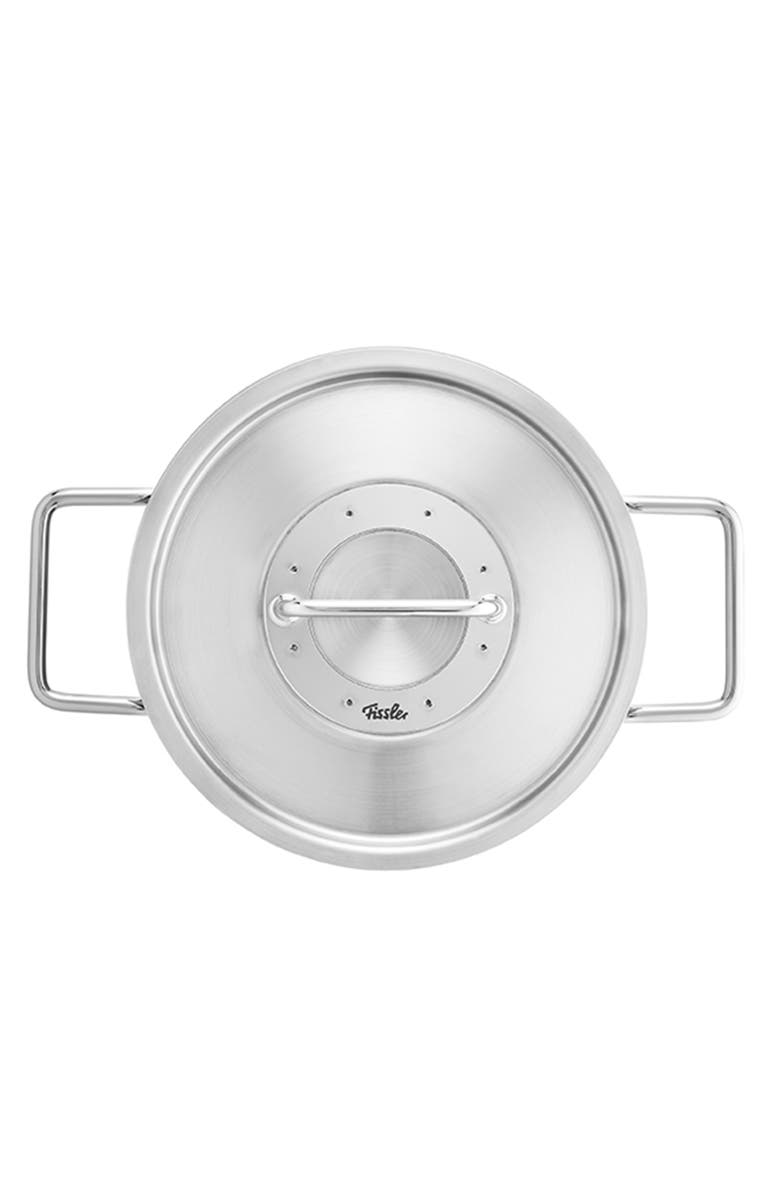 Fissler Pure Collection Stainless Steel Rondeau with Metal Lid, Alternate, color, Stainless Steel