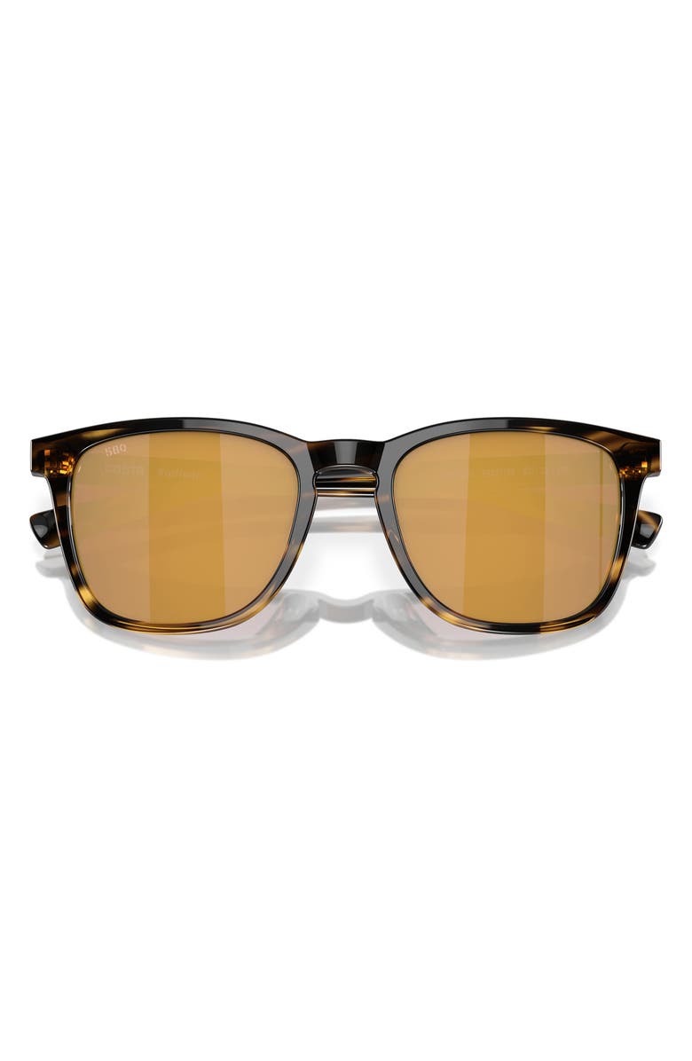 Costa Del Mar Sullivan 53mm Mirrored Square Sunglasses, Alternate, color, Tortoise/ Gold Mirror