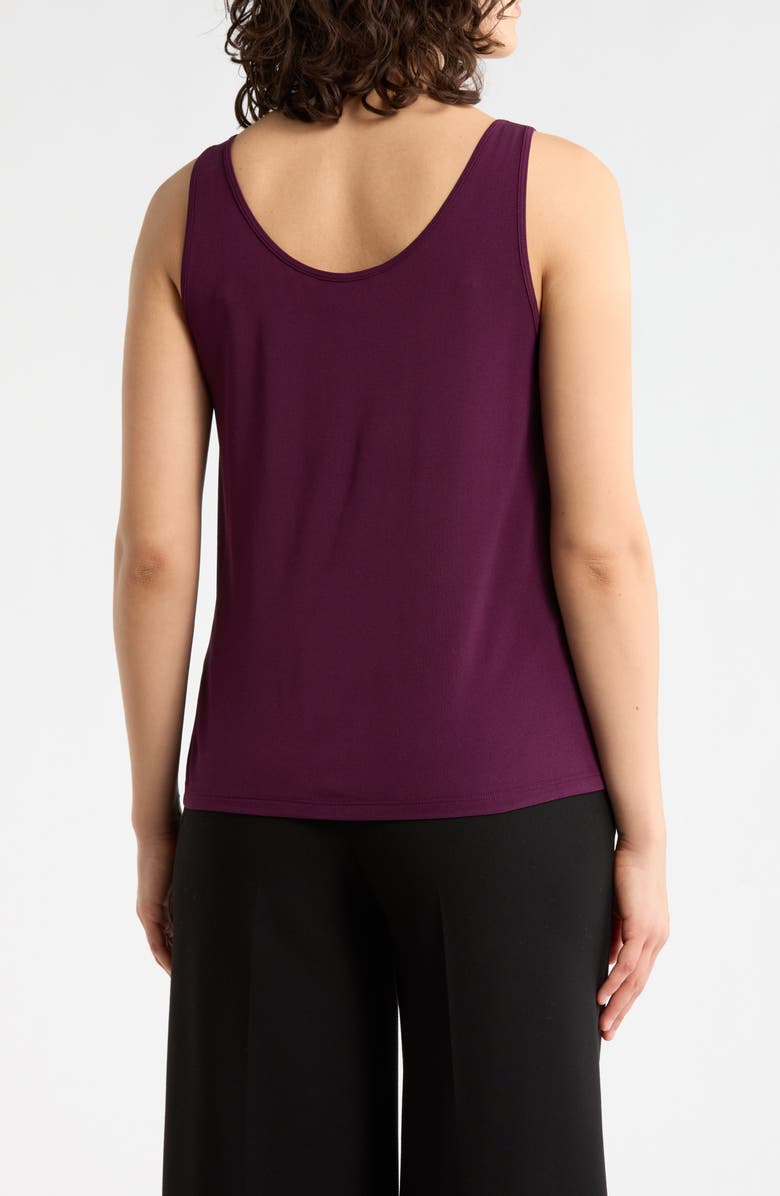 Eileen Fisher Slim Fit Scoop Neck Silk Tank, Alternate, color, Blackberry