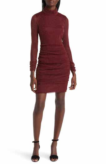 Metallic Long Sleeve Body-Con Dress