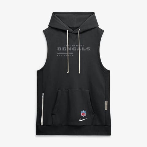 Men's Nike Black Cincinnati Bengals Sideline Standard Issue Dri-FIT Sleeveless Hoodie