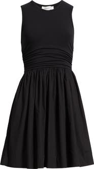 Treasure & Bond Cinched Knit Fit & Flare Dress