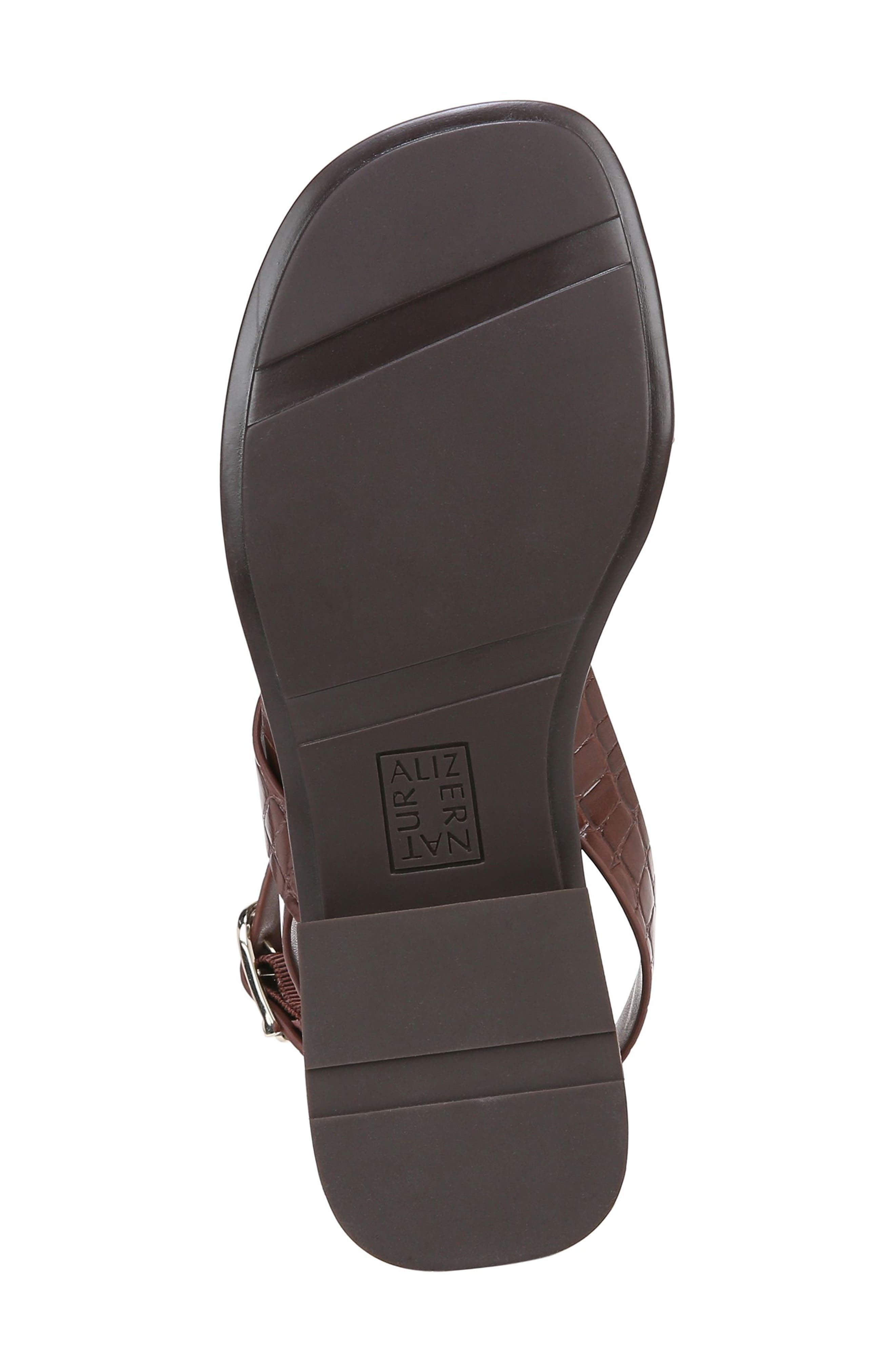 Naturalizer Birch Ankle Strap Sandal, Alternate, color, Cappuccino Croco Faux Leather