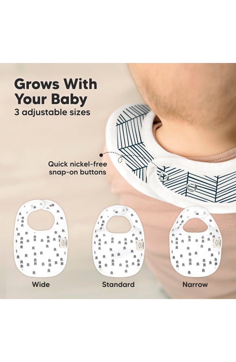 KeaBabies 8-Pack Baby Drool Bibs, Alternate, color, Grayscape