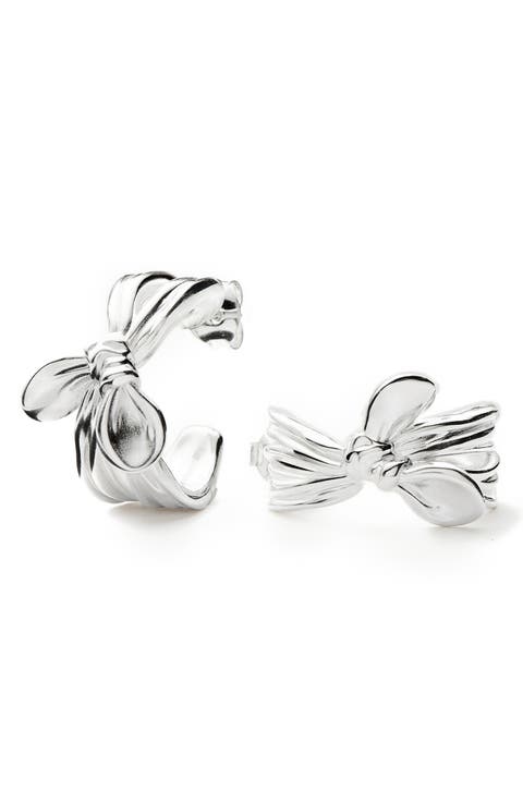 Mark Gong Bow Hoop Earrings