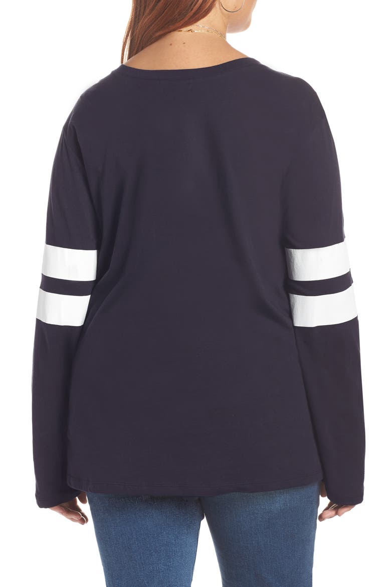 Varsity Stripe Tee, Alternate, color, NAVY NIGHT COMBO