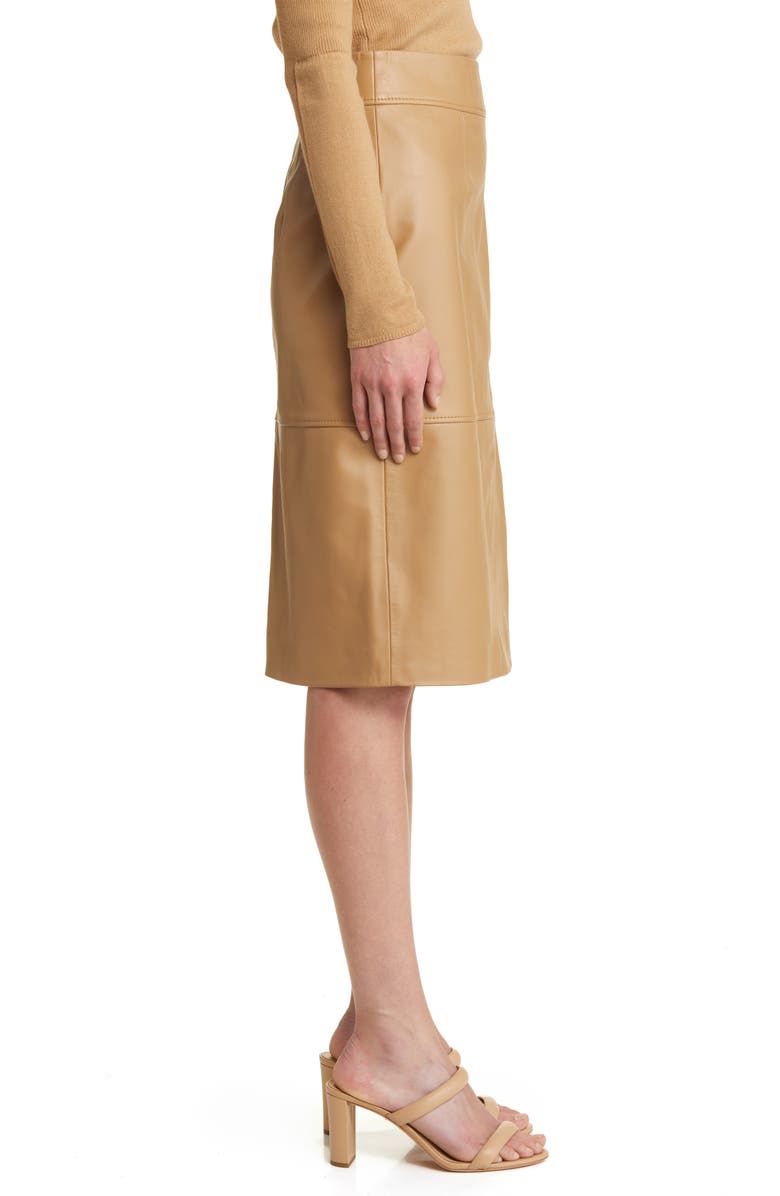 BOSS Setora Leather Pencil Skirt, Alternate, color,