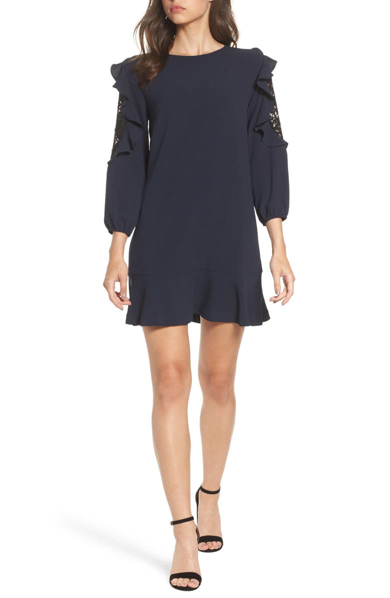 Felicity & Coco Stefani Ruffle Lace Dress, Main, color, 