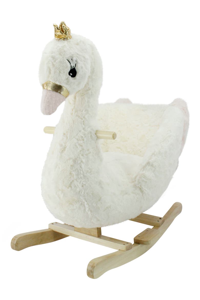 Soft Landing™ Swan JoyRides™ Rocker, Alternate, color, CREAM