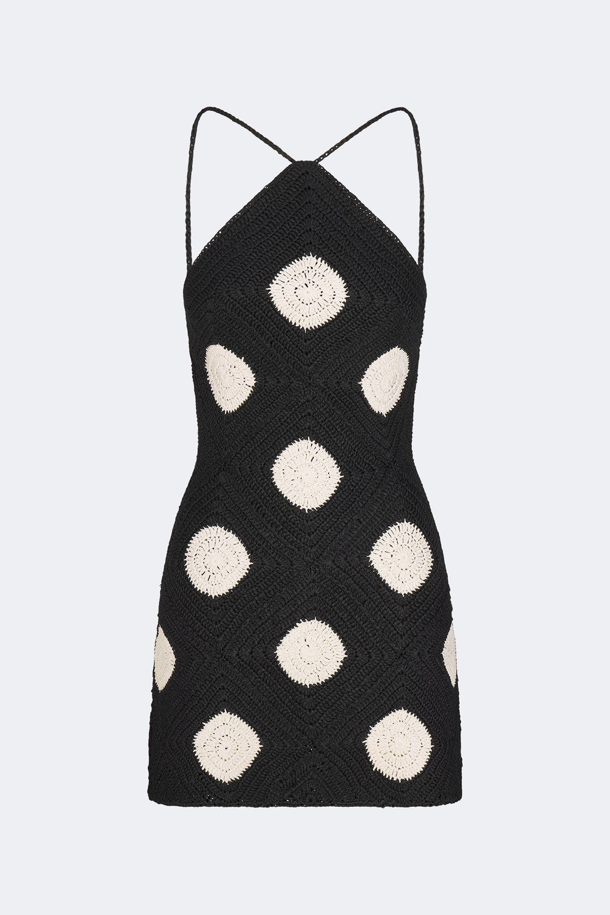 selected Black/Macadamia Polka Dot