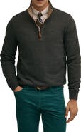 Brooks Brothers Double Face Pique Half Zip Pullover