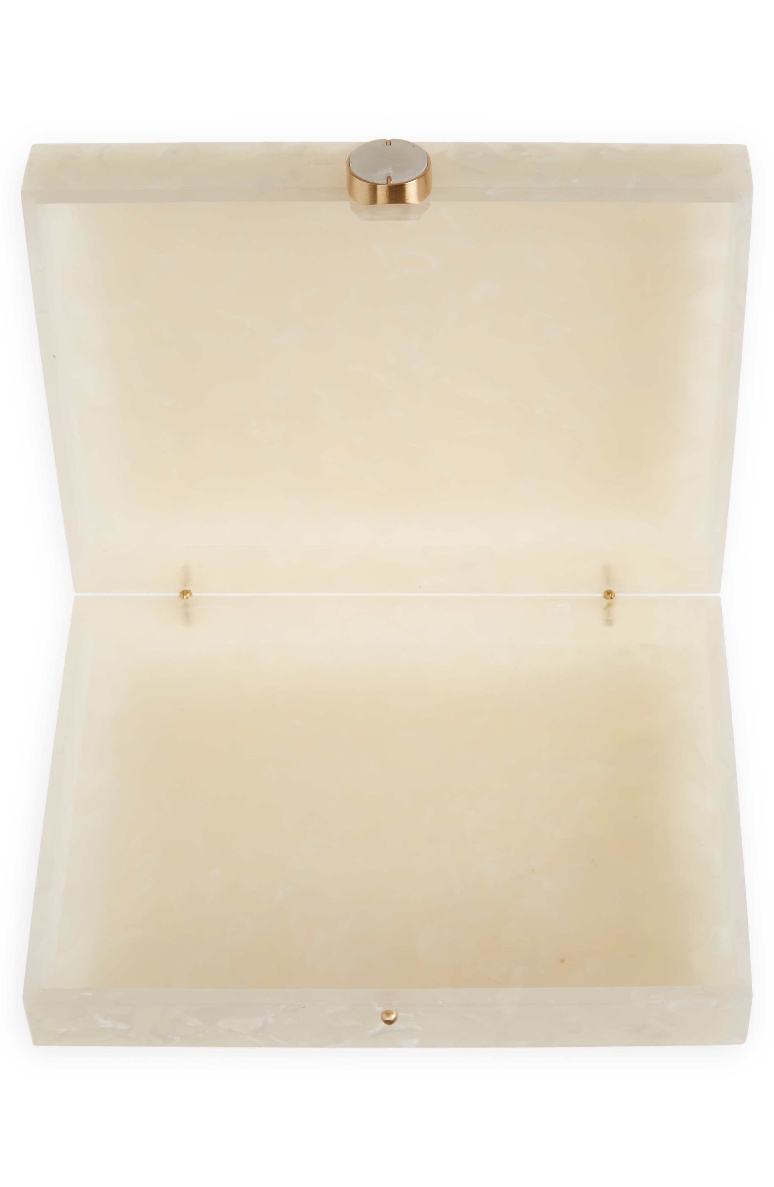 Logan Acrylic Box Clutch, Alternate, color, PEARL