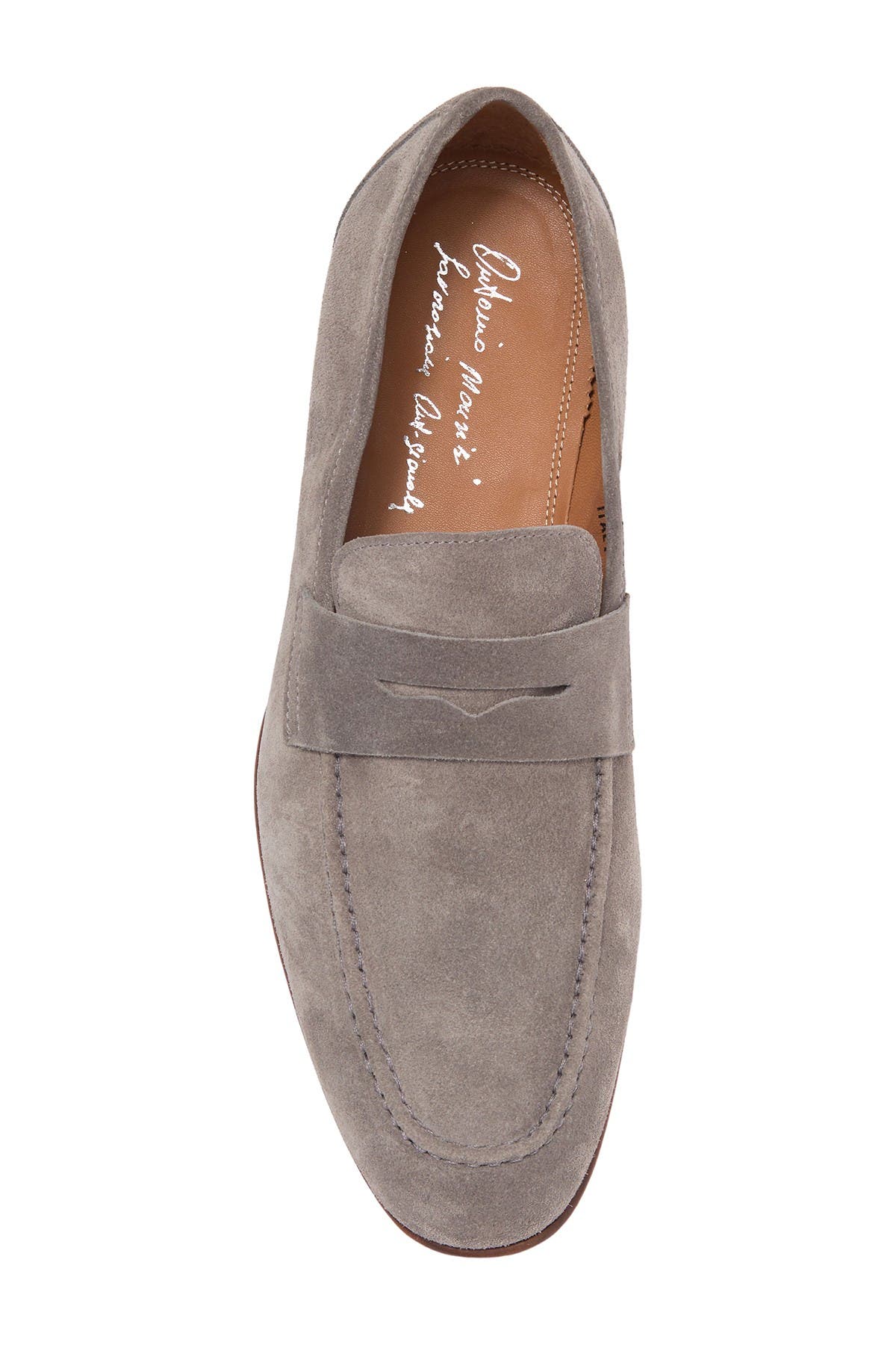 ANTONIO MAURIZI Suede Penny Loafer, Alternate, color, 