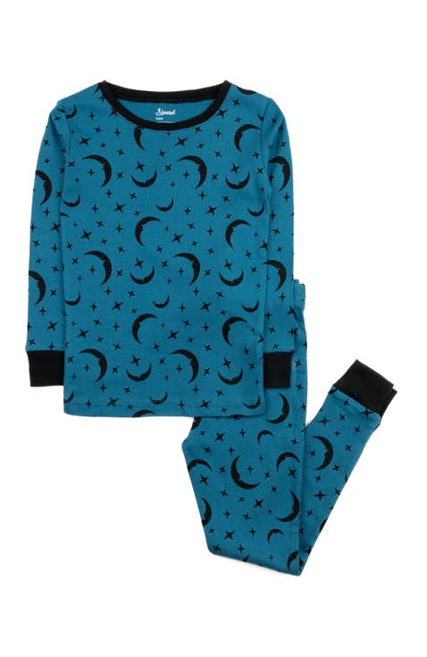 Kids Two-Piece Cotton Printed Matching Family Pajamas, Playful Graphics (Toddler, Little Kid & Big Kid)