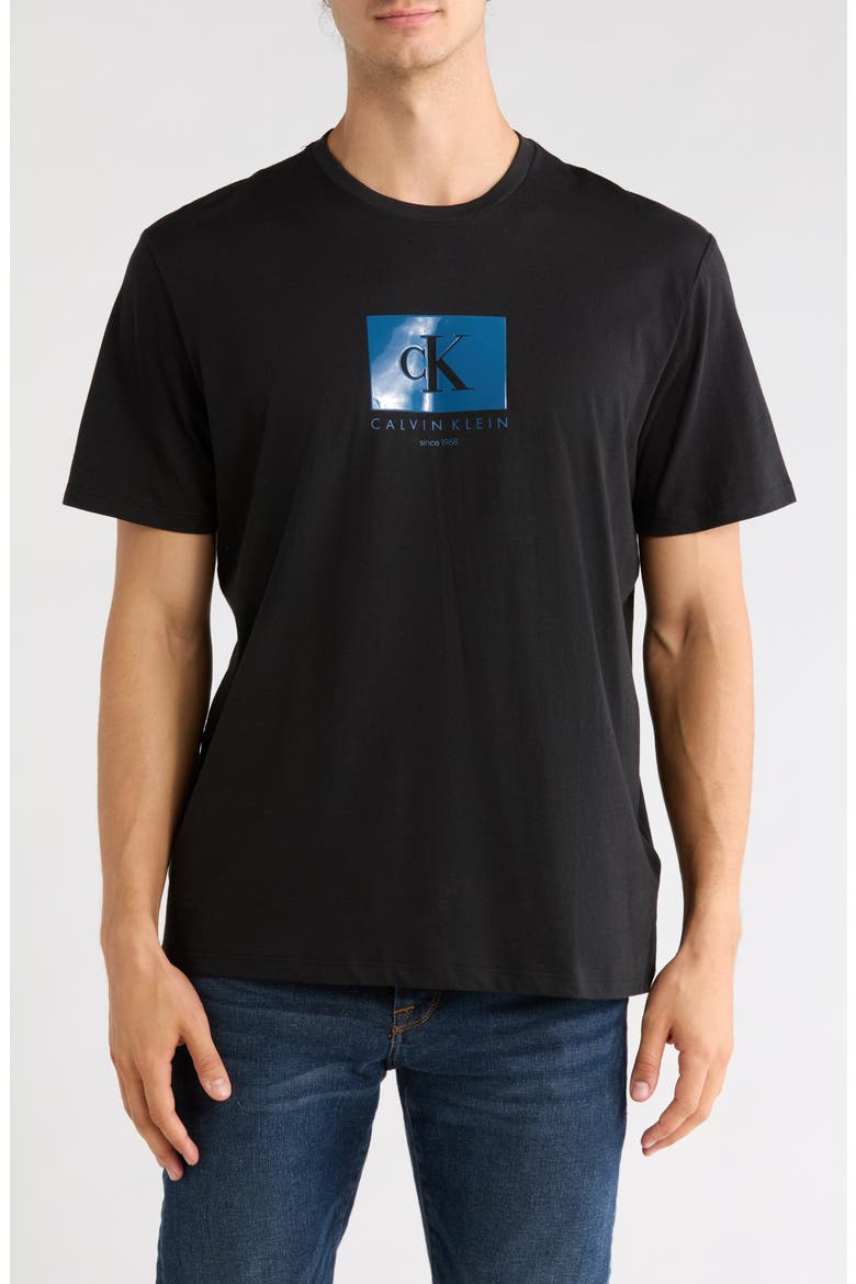 Box Logo Graphic T-Shirt, Main, color, BLACK