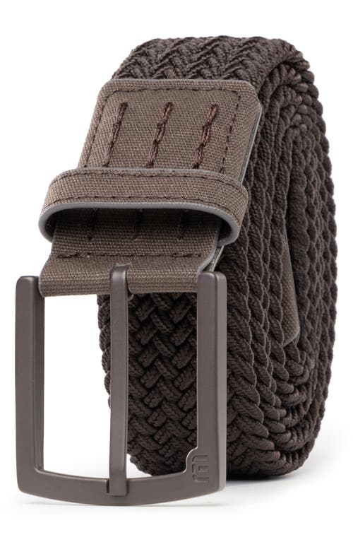 Travismathew Bank's Closed 2.0 Woven Belt In Coffee