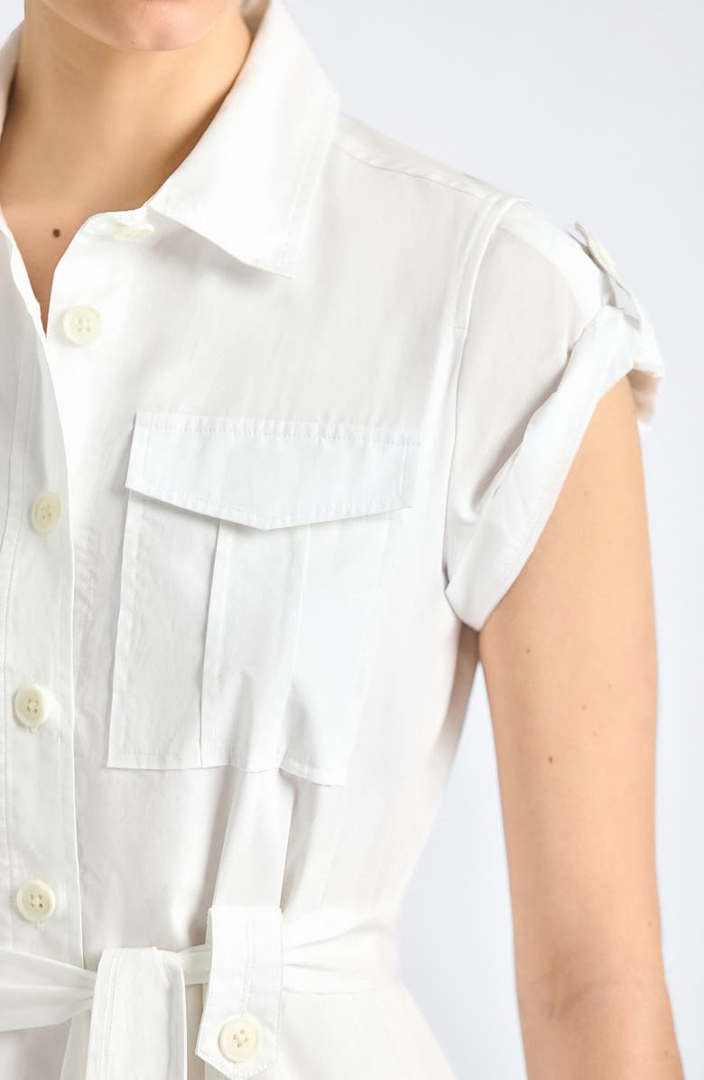 Derek Lam 10 Crosby Azora Poplin Shirtdress, Alternate, color, White