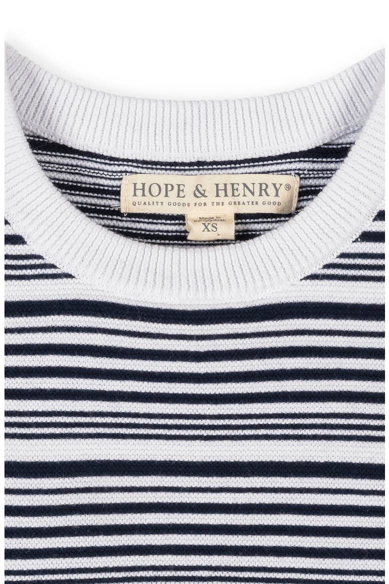 Kids' Organic Sweater Tank, Alternate, color, Navy and White Stripe