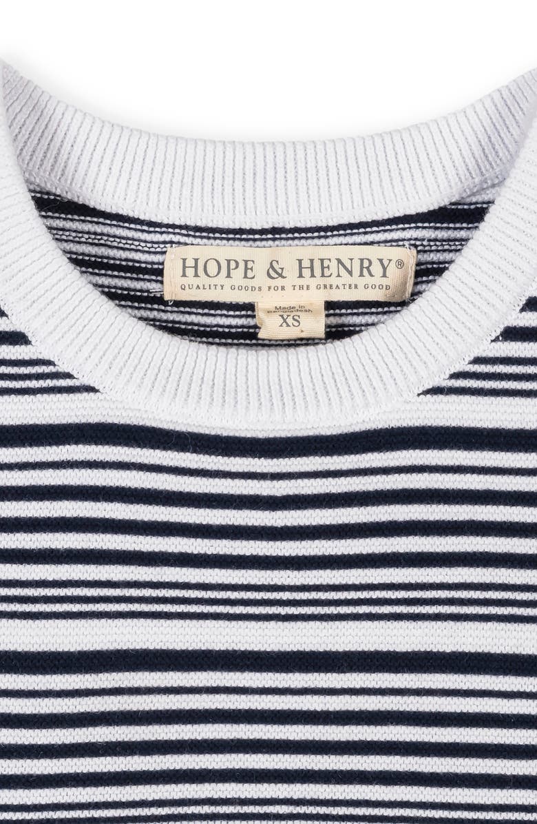 Hope & Henry Kids' Organic Sweater Tank, Alternate, color, Navy And White Stripe