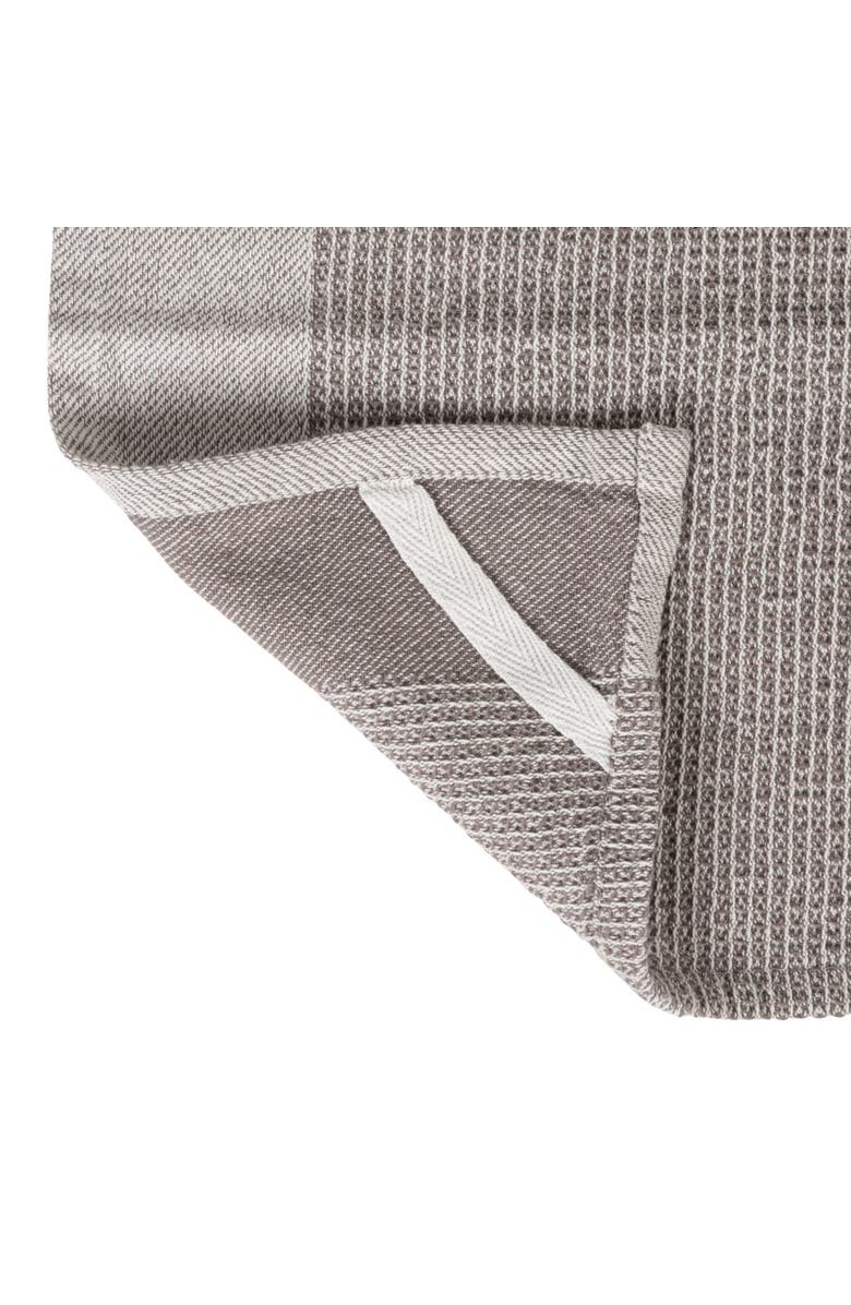 Storied Home Grey Cotton Waffle Weave Tea Towels, Alternate, color, Grey