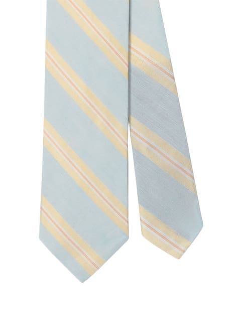 Robert Silk Linen Stripe Best of Class Necktie