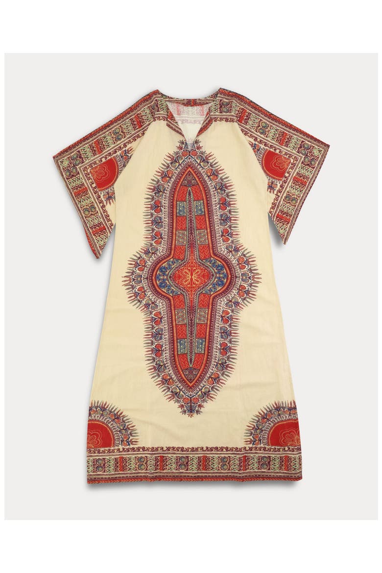 Amira Printed Cotton Dress, Main, color, Red