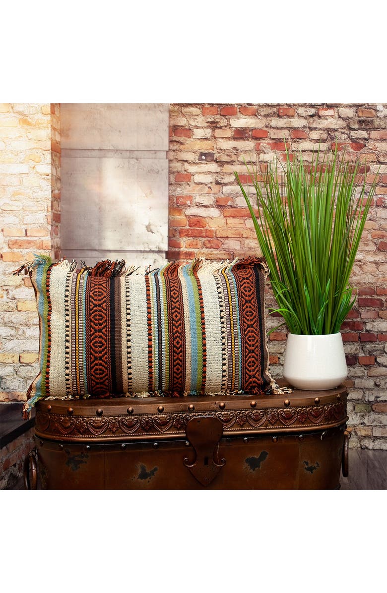 PARKLAND COLLECTION Woody Transitional Brown Throw Pillow, Main, color, Brown