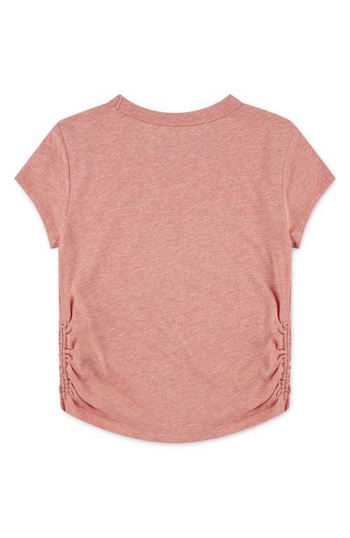 Abercrombie Kids Kids' Ruched Cotton Blend Graphic T-shirt In Pink