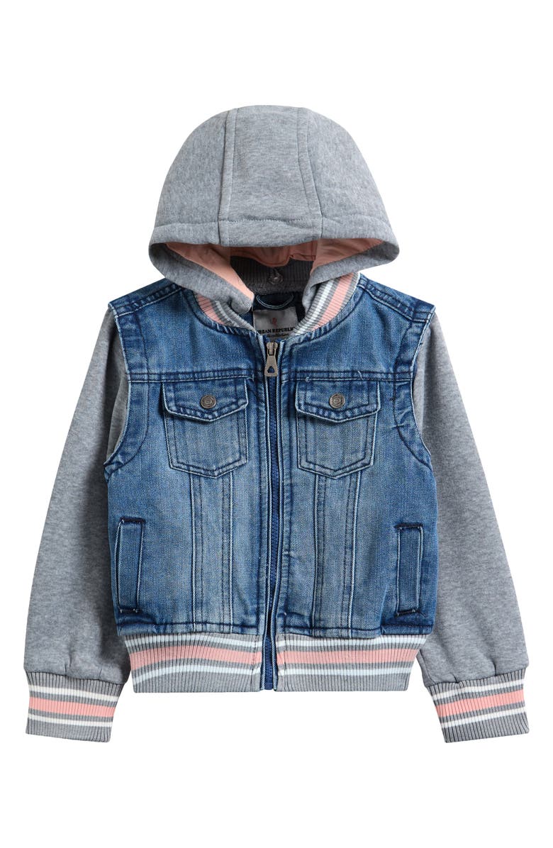 Urban Republic Kids' Denim Two-Fer Jacket, Main, color,