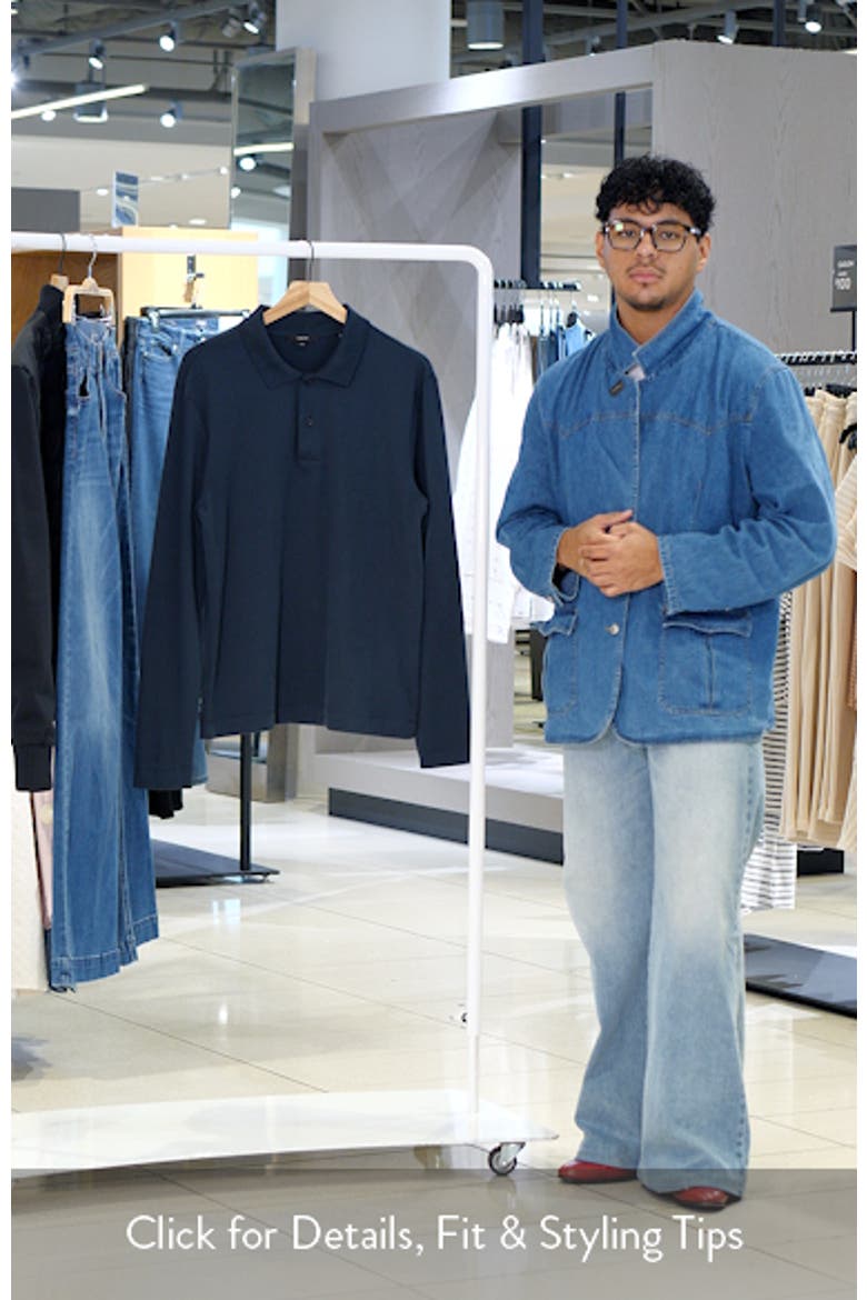 Long Sleeve Peached Cotton Jersey Polo video
