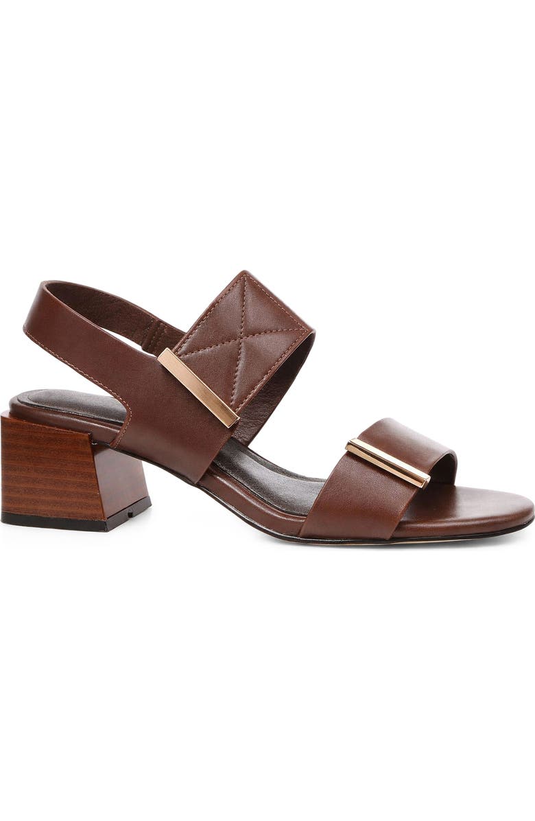 AquaDiva Leather Sandal, Main, color, Chocolate