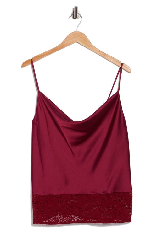 Lace Trim Satin Camisole (Plus)