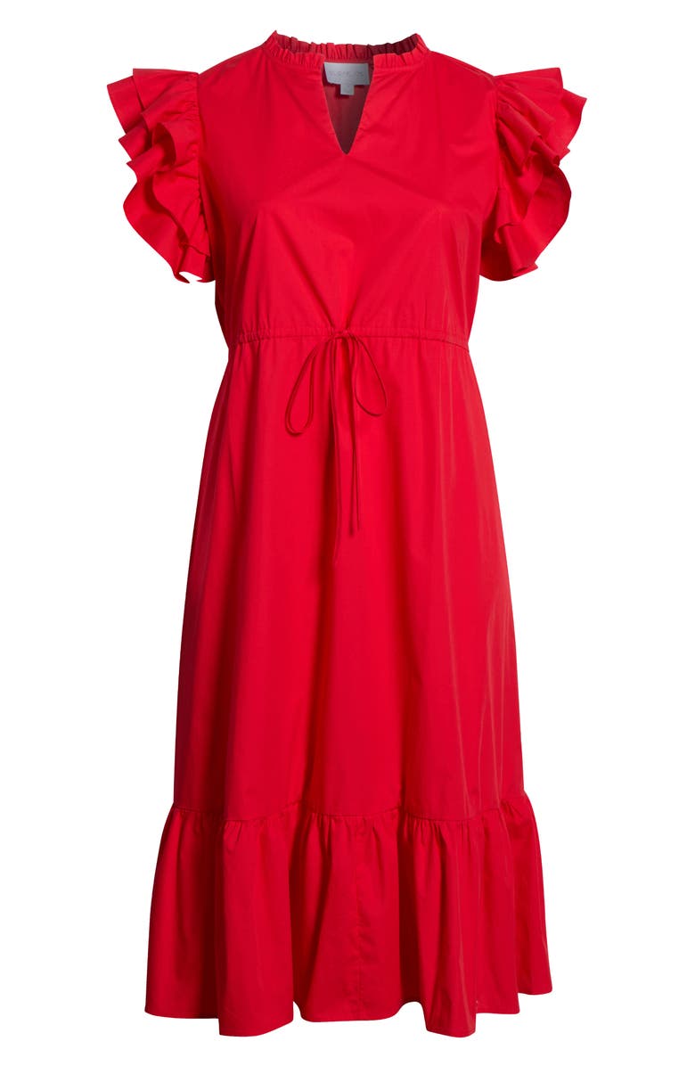 SUGARLIPS Miley Dillan Ruffle Maxi Dress, Alternate, color, Red