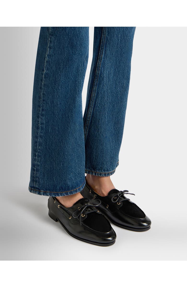 Bally Plume Moccasin in Leather, Alternate, color, Black/Black