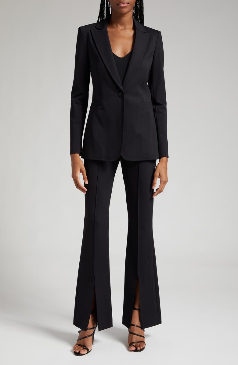 Alice + Olivia Emiko Split Cuff High Waist Flare Pants, Alternate, color, 