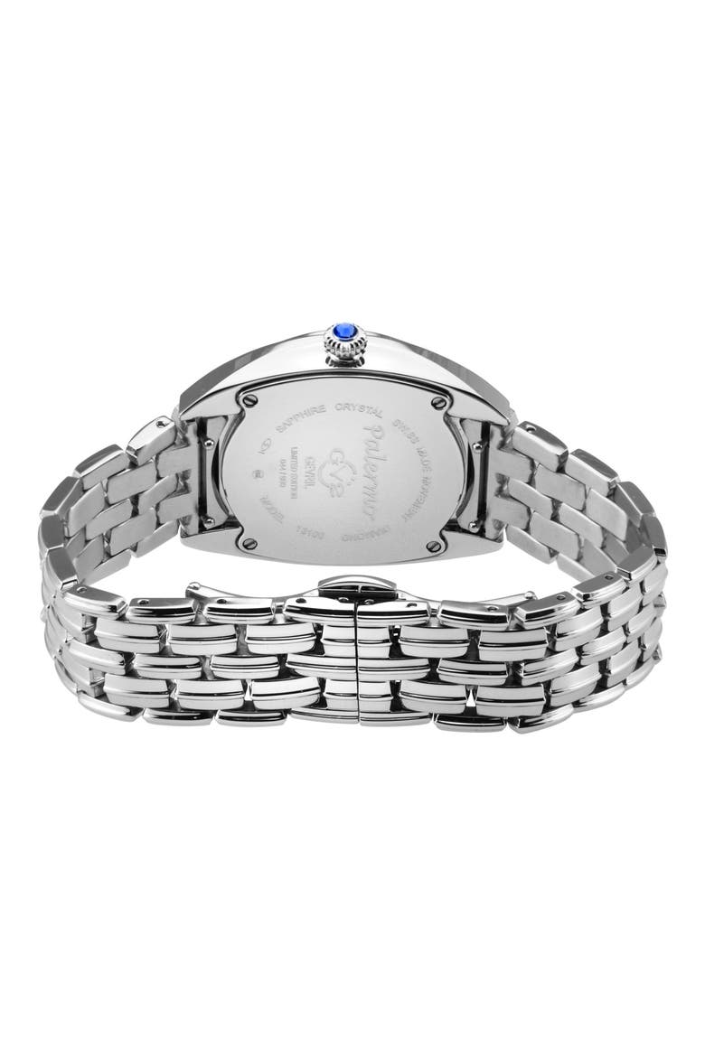 Palermo Black Mother of Pearl Dial Diamond Bracelet Watch, 35mm - 0.04ct., Alternate, color, SILVER