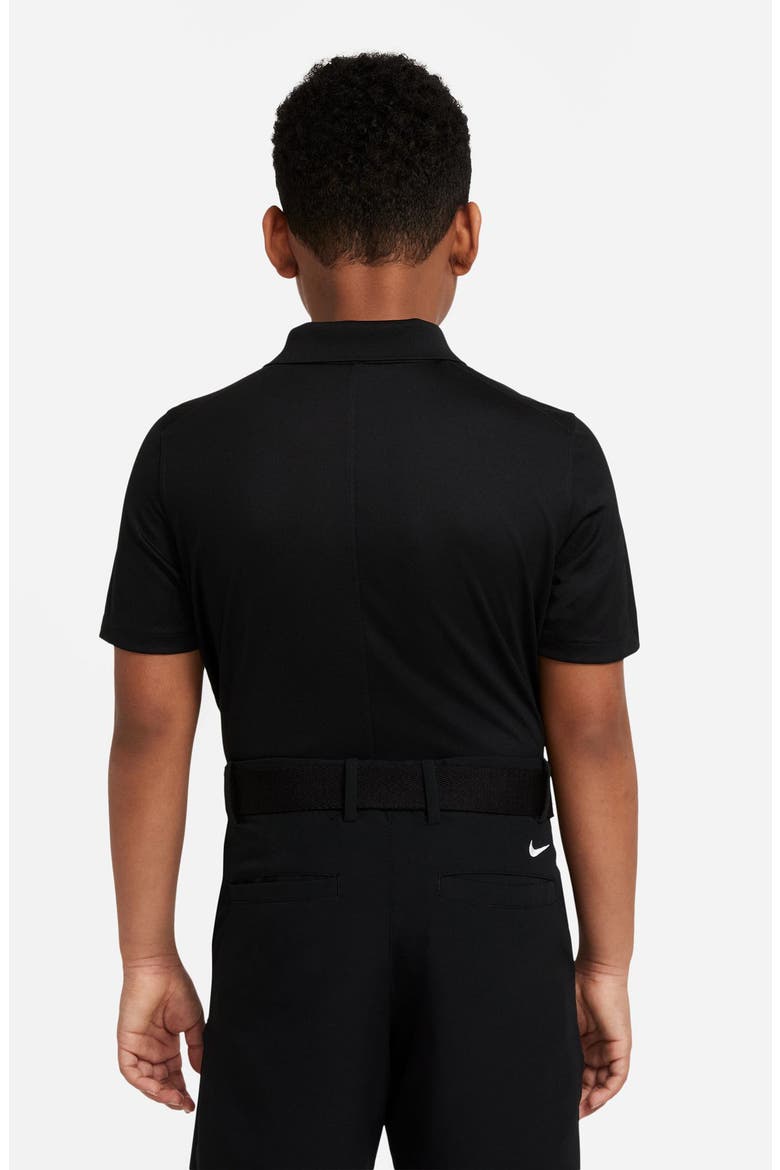 Kids' Short Sleeve Solid Polo, Alternate, color, 010 BLACK/WHITE