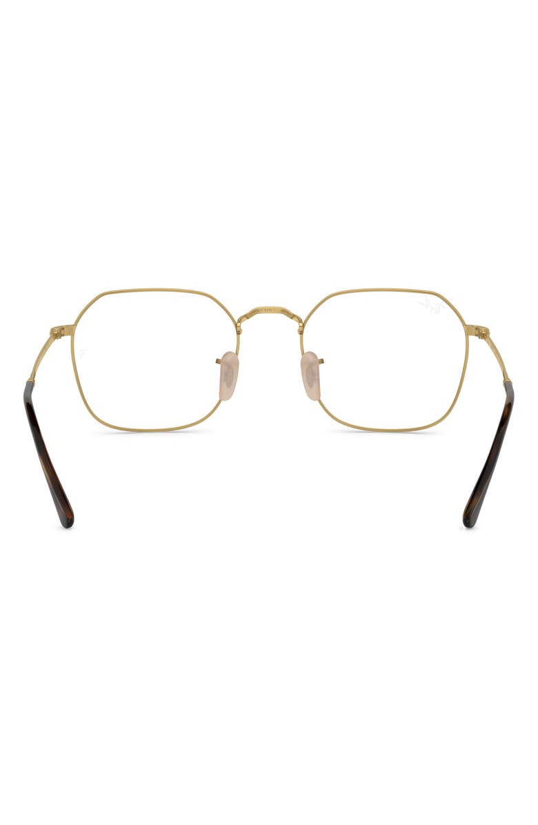 Ray-Ban Jim 51mm Irregular Optical Glasses, Alternate, color, Gold Flash
