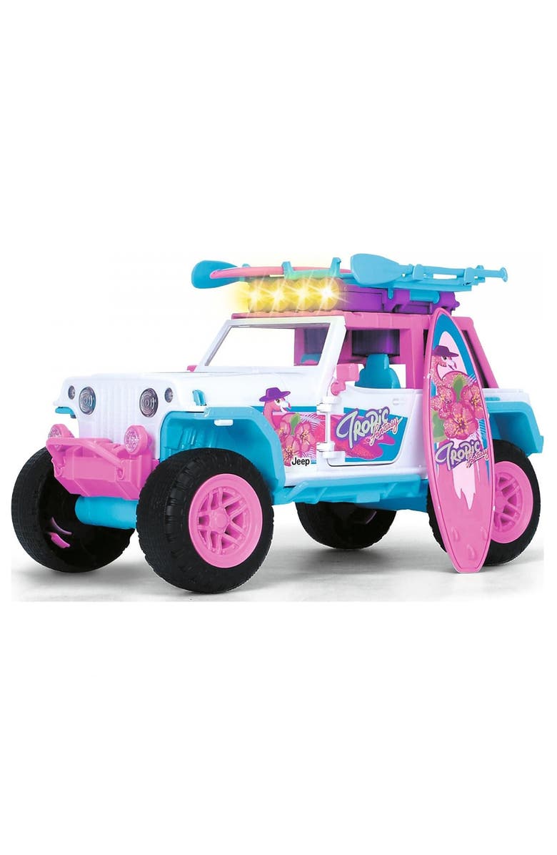 Dickie Toys HK Ltd Light & Sound Jeep Flamingo Playset, Alternate, color, Multicolored