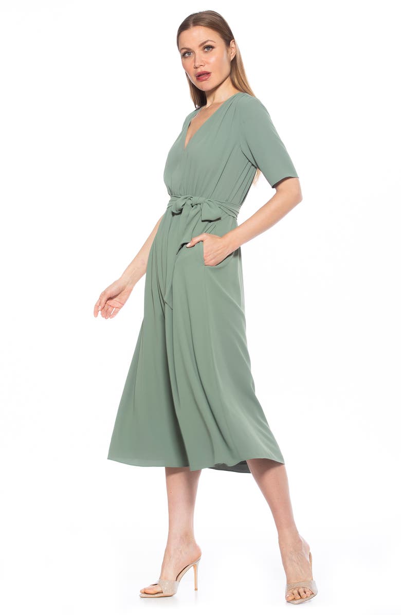 Alexia Admor Larisa Fit & Flare Dress, Alternate, color, Sage
