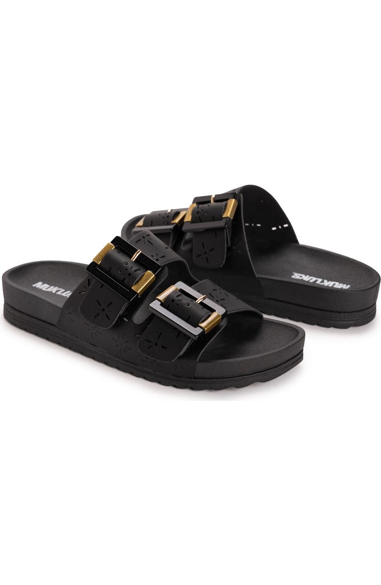 MUK LUKS Women's Grand Cayman Sandal, Alternate, color, Black Motif